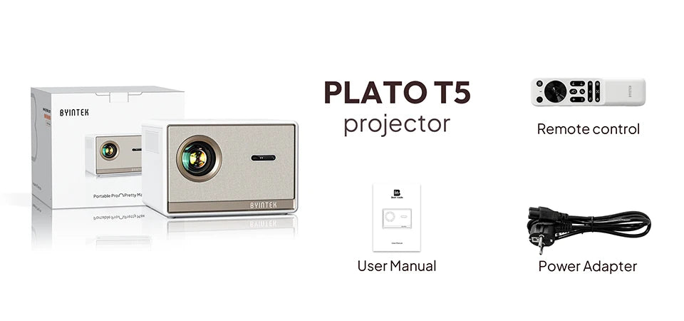 BYINTEK PLATO T5 1080P projecteur 4K 1000ANSI intelligent Android 9.0 professionnel basse Wifi 6