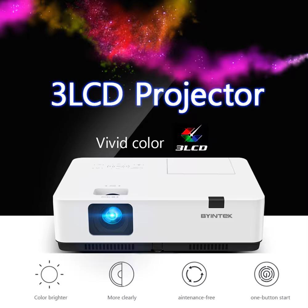 BYINTEK 3LCD PROJECTUER Cloud K200X K200W K200K Projecteur 3LCD Haute Luminosité – Images Claires et Couleurs Vives