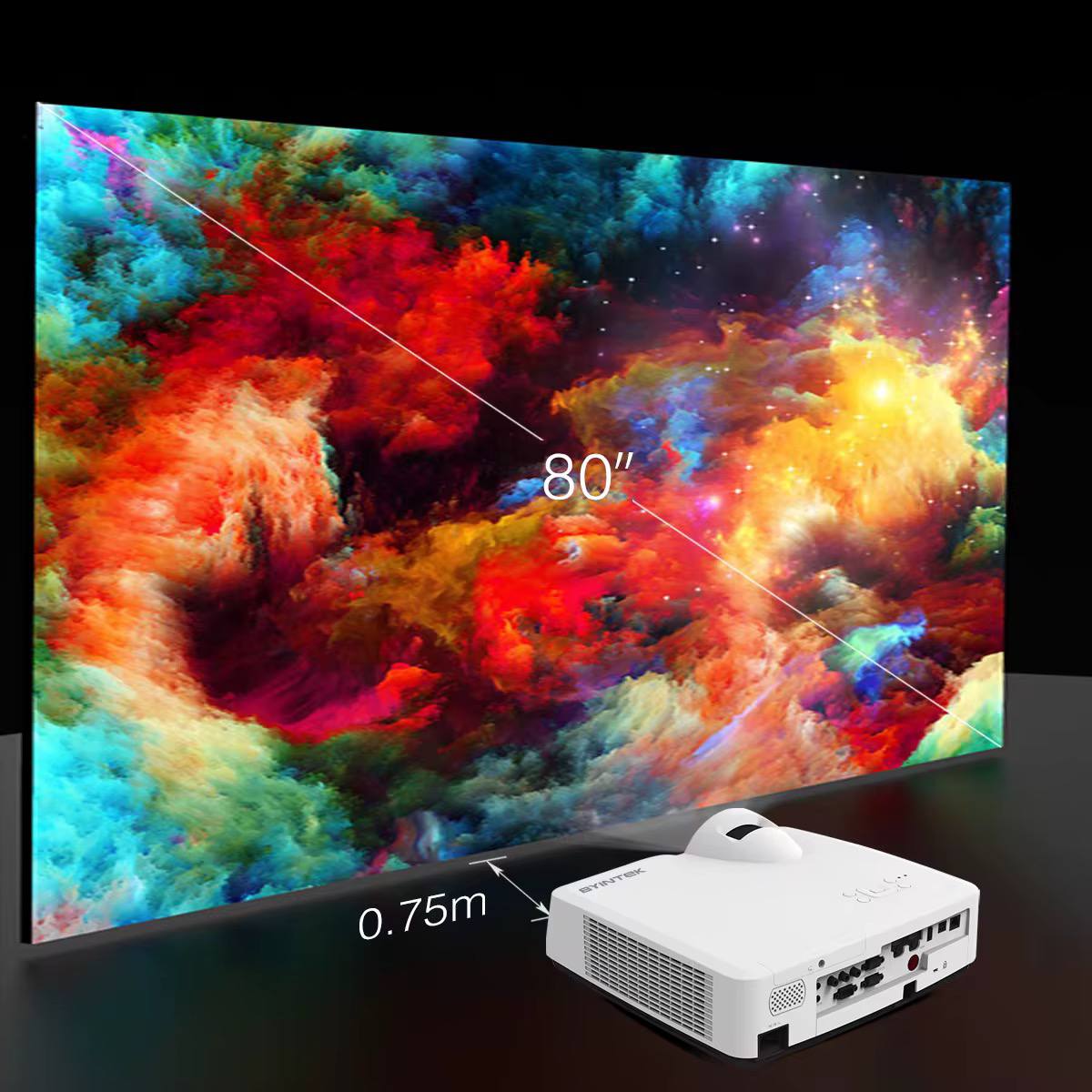 BYINTEK Cloud C500LST - Vidéoprojecteur Laser 3LCD XGA Haute Luminosité pour Salles de Réunion, Écoles et Bureaux